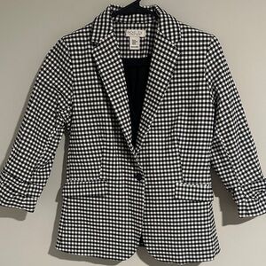 Rachel Zoe Gingham Print Blazer